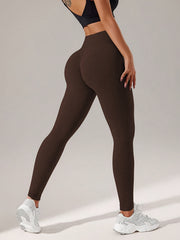 Ribbed Yoga Workout Tight Pants Stretchy Quick-drying Leggings