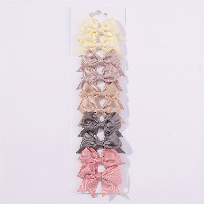 10pcs Cute Bow Hair Clips for Baby Girls