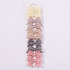 10pcs Cute Bow Hair Clips for Baby Girls