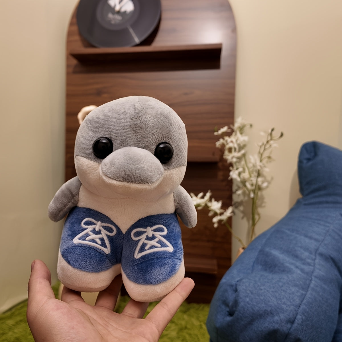 Adorable Shark & Wooden Plush Figures Mixed Character Decor Gift