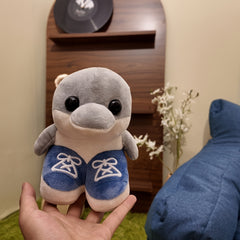 Adorable Shark & Wooden Plush Figures Mixed Character Decor Gift