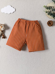 2pcs Boys Plaid Shirt&Shorts Set Summer Kids Clothing