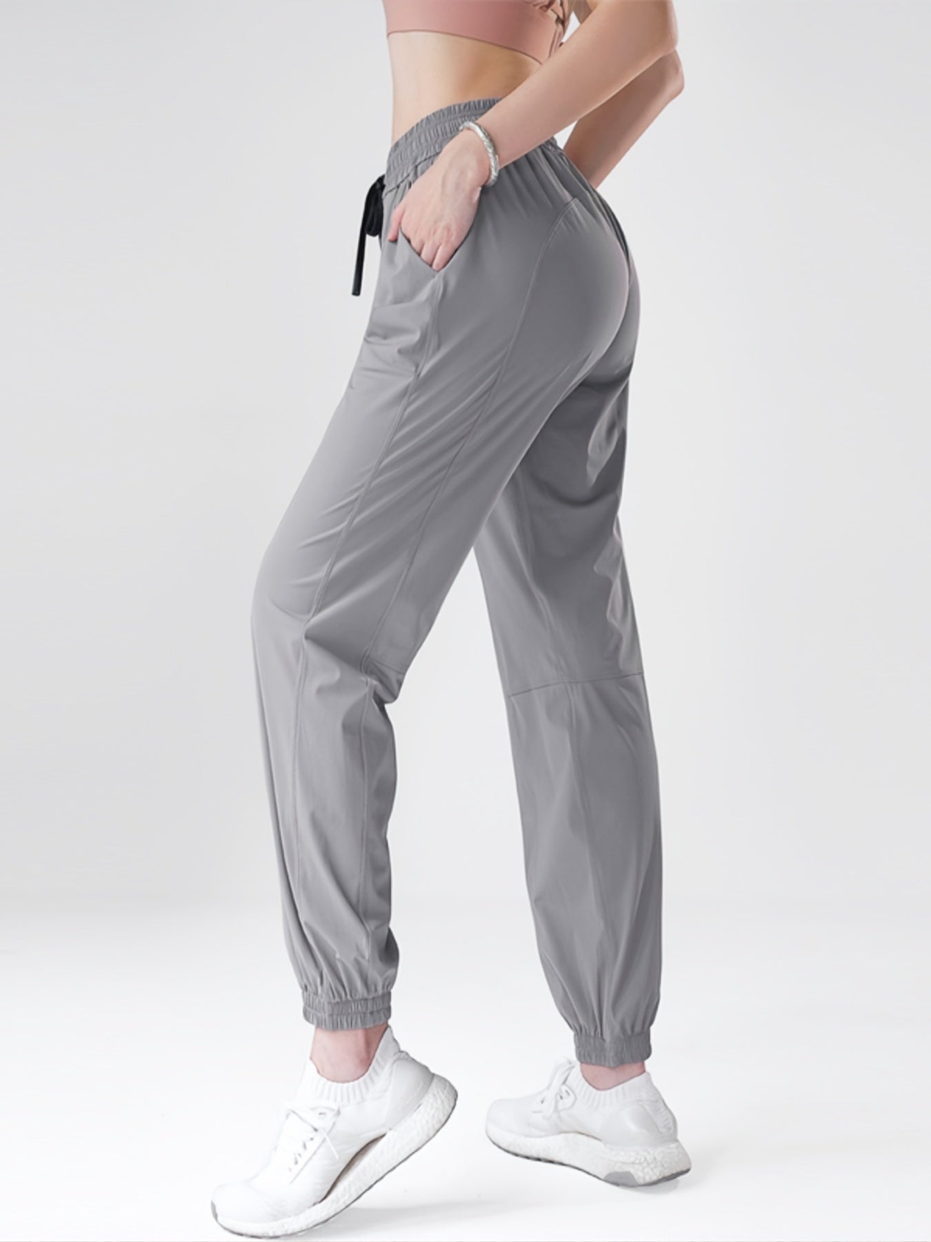 High Waist Yoga Pants w/ Drawstring, Comfy for Casual & Active Lifestyle