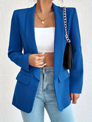Casual Lapel Long Sleeve Blazer for Office Women's Clothing