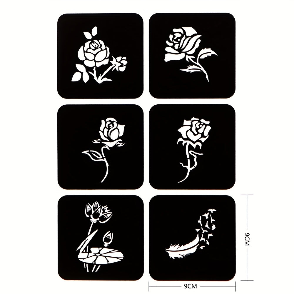 2 Sheets A4 Hollow Tattoo Stencil & 1 Bottle Tattoo Dye Paste