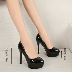 Women's Platform Slip-On Stiletto Heel Party Shoes