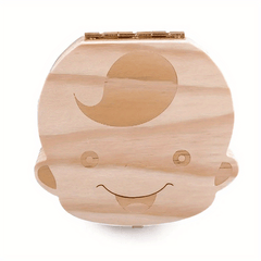Wooden Keepsake Tooth Organizer Box for Children