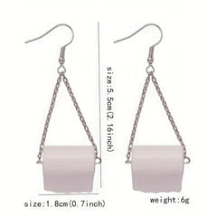 Toilet Roll Paper Pattern Earrings for Kids