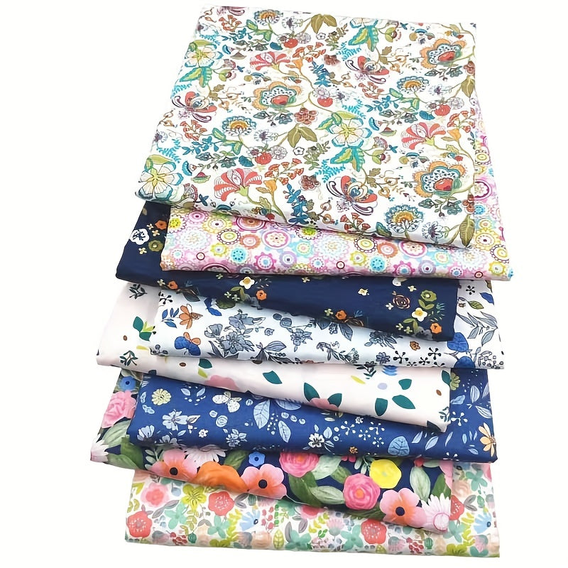 8pcs Multicolor Polka Dot Cotton Fabric Patchwork DIY Crafting