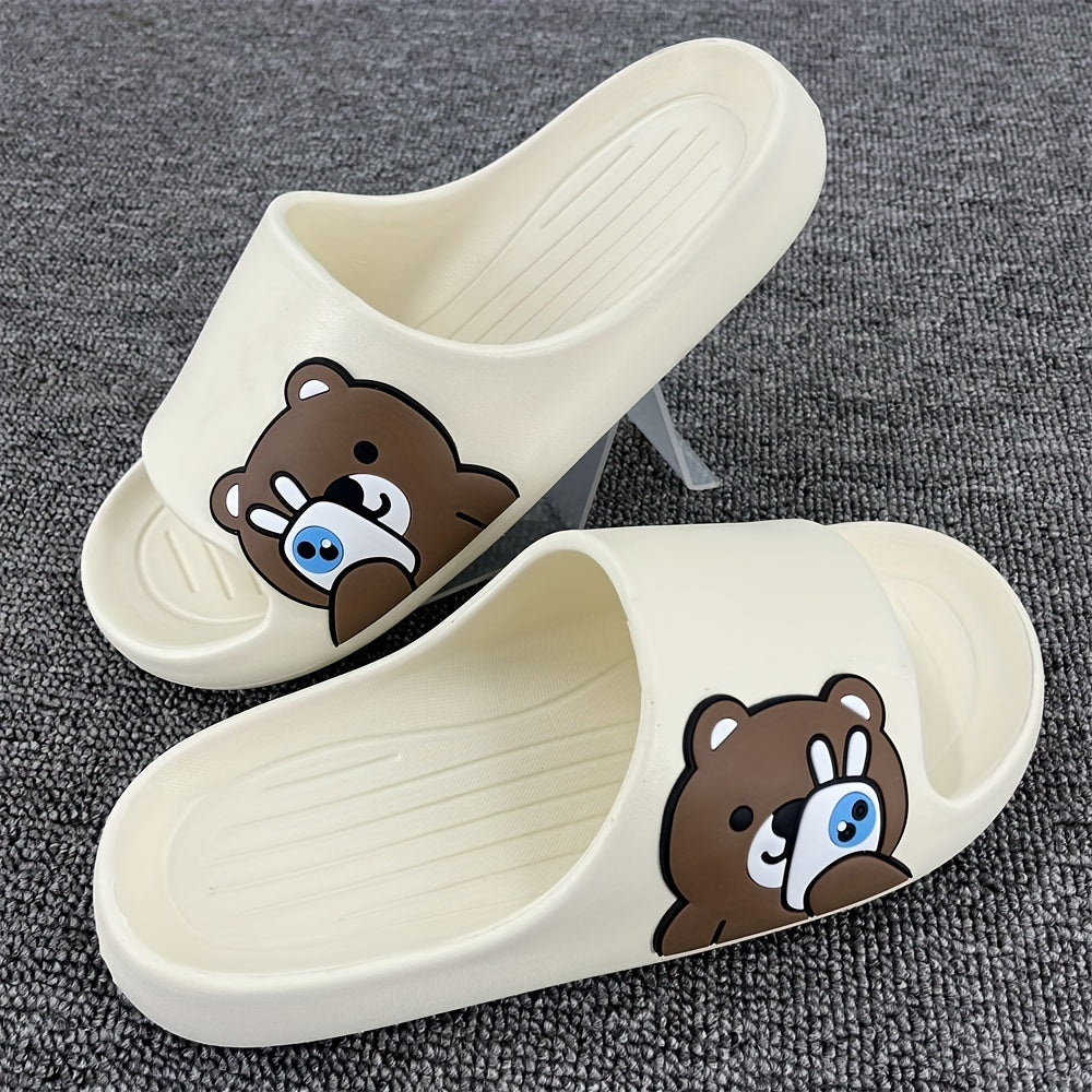 Men's Bear Slip On Slides Soft Sole Non slip Slippers