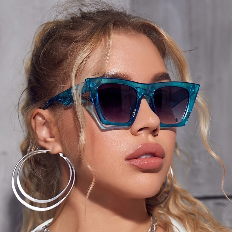 Vintage Oversized Cat Eye Y2K Gradient Sunglasses Women