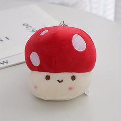 Mushroom Plush Toy Keychain Doll Couple Bag Pendant Plush Doll