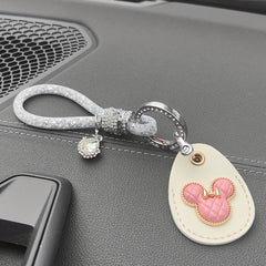 Braided Wrist Strap Car Key Chain for Girls