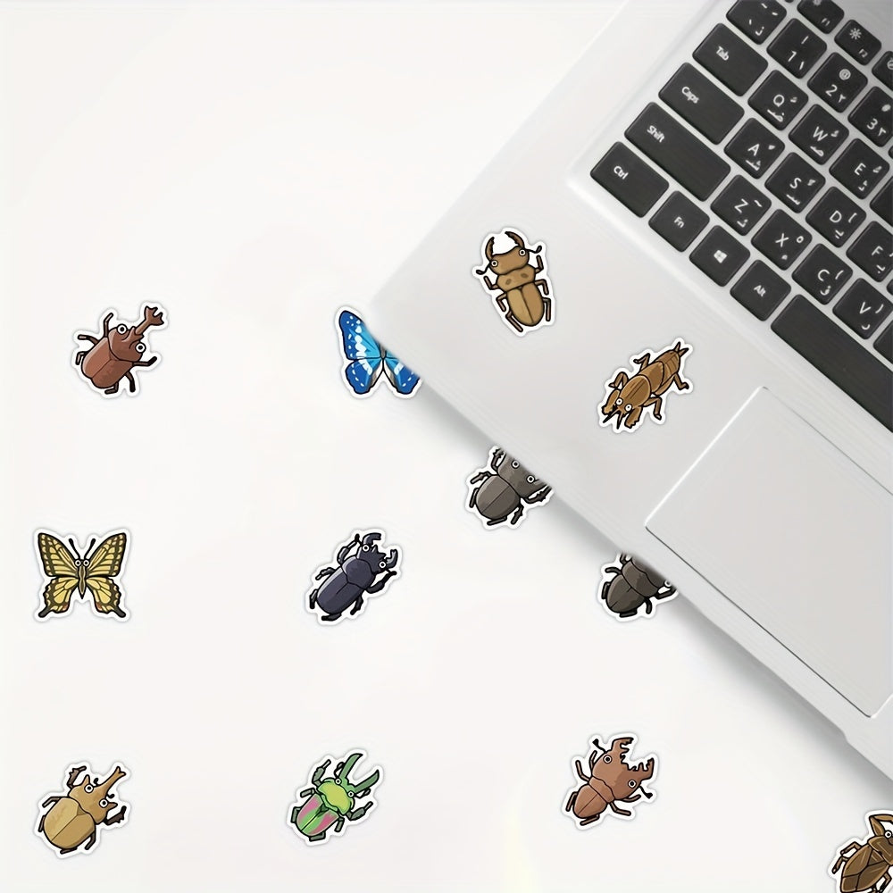 40pcs Waterproof Vinyl Insect Stickers For Water Bottle - Bug Stickers For Kids