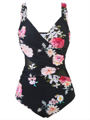 Mesh Criss Cross One Piece Swimsuit