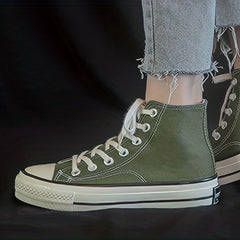 Women's High Top Canvas Shoes Classic Lace Up Skate Shoes