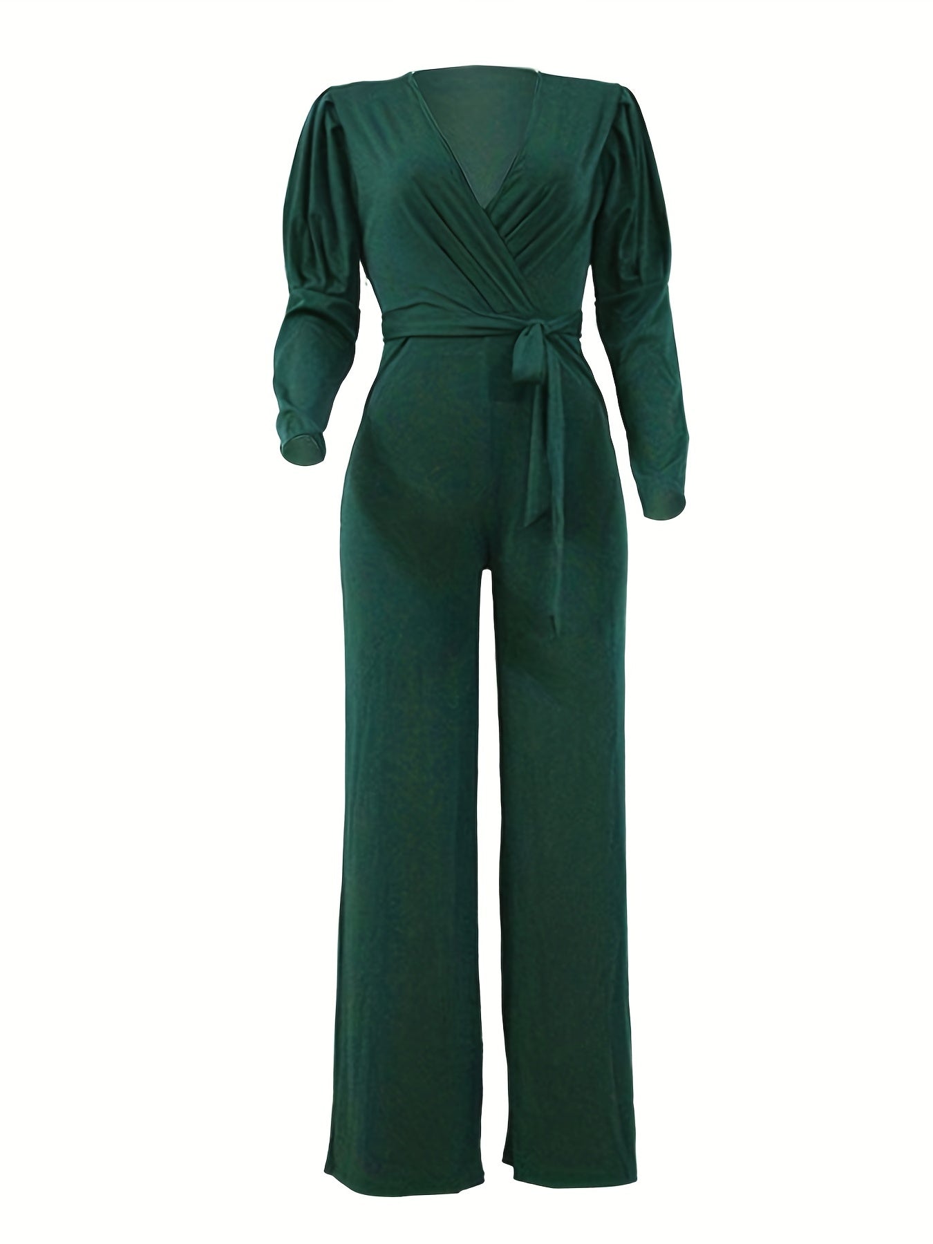 V Neck Wide Leg Jumpsuit for Women