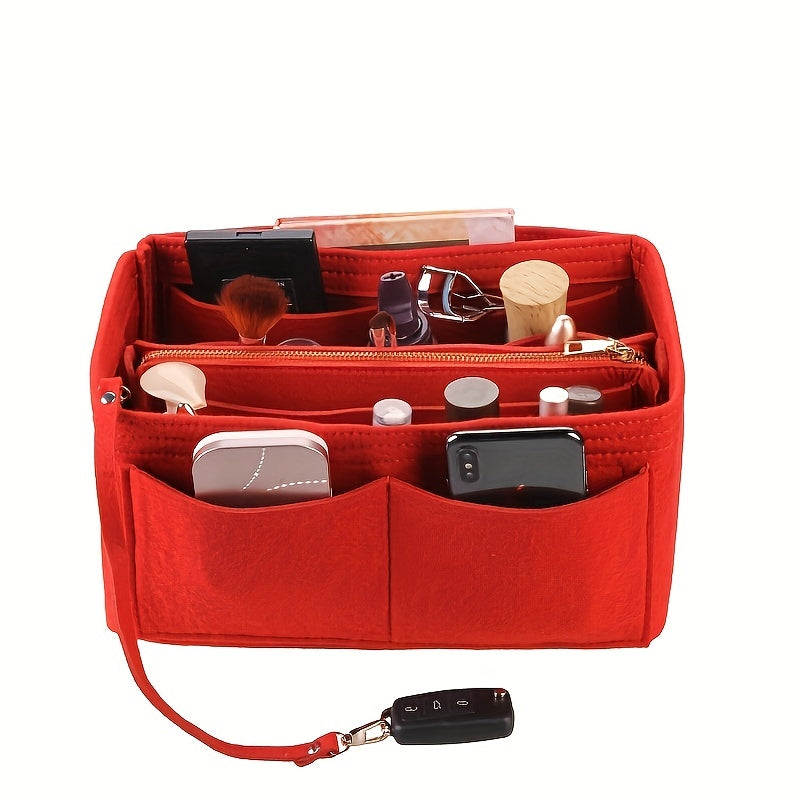 Felt Insert Bag Portable Storage Pouch With Pockets