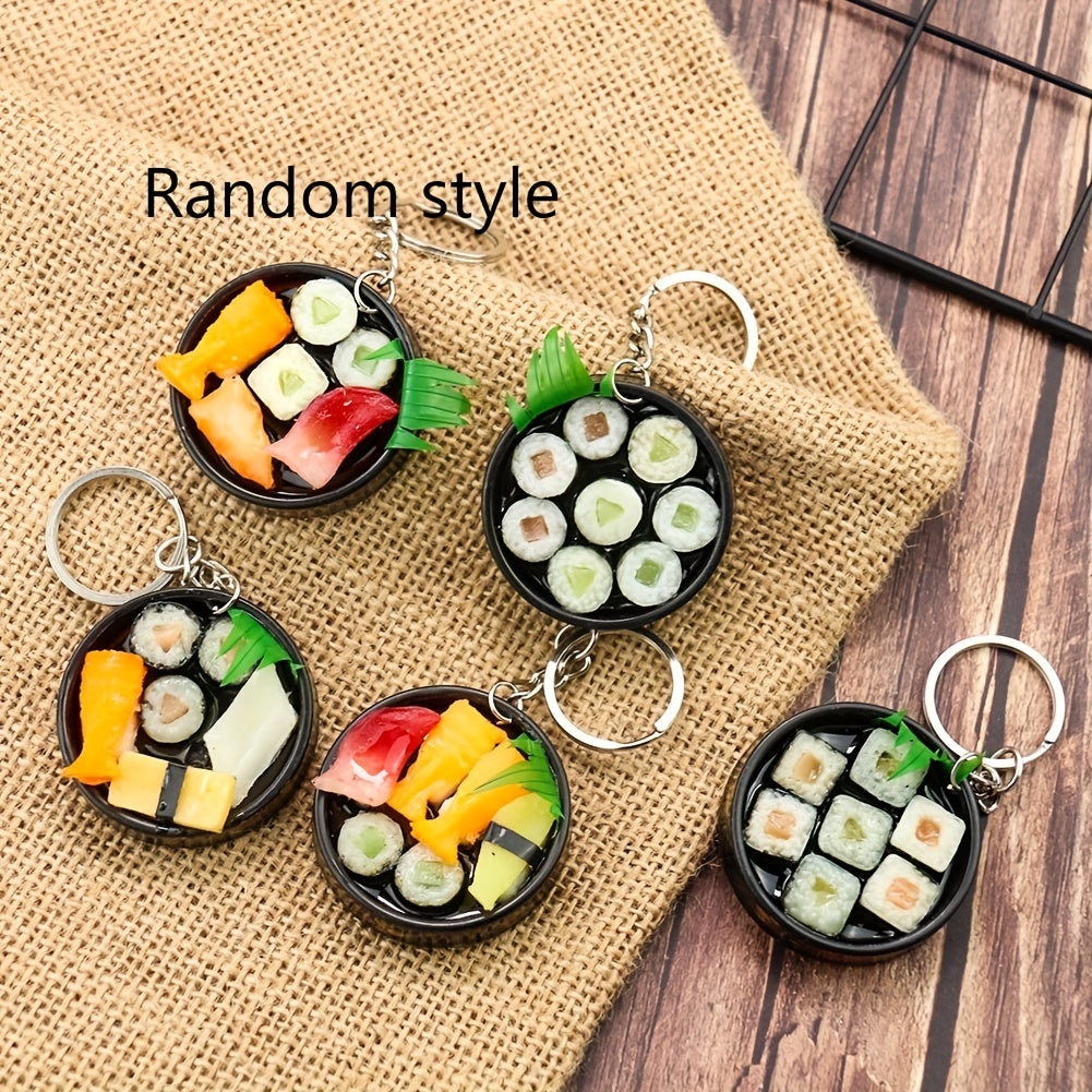 Sushi Seafood Sashimi Lunch Box Keyring Fun Food Keychain Gift