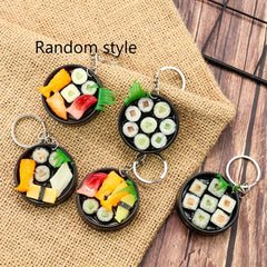 Sushi Seafood Sashimi Lunch Box Keyring Fun Food Keychain Gift