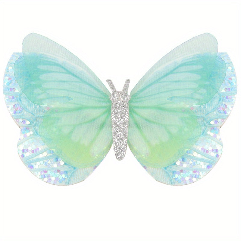 Baby Girls Glitter Sequin Butterfly Hair Clip Mini Hair Pins Party Accessories