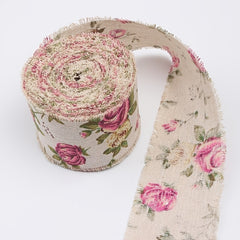 10m DIY Clothing Accessories Tear Edge Flower Cloth Strips Pull Wool Burlap Roll