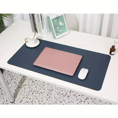 Dark Surface Leather Mouse Pad Stitched Edges Computer Mouse Pad 60