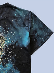 Men's Allover Print Sports T-shirt for Summer
