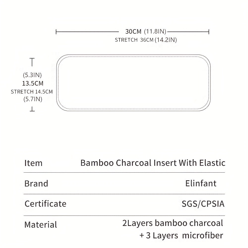Bamboo Charcoal & Microfiber Inserts for Cloth Diapers