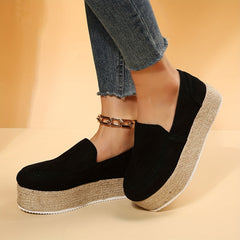 Women's Platform Espadrille Loafers Slip On Shoes Casual Walking Shoes
