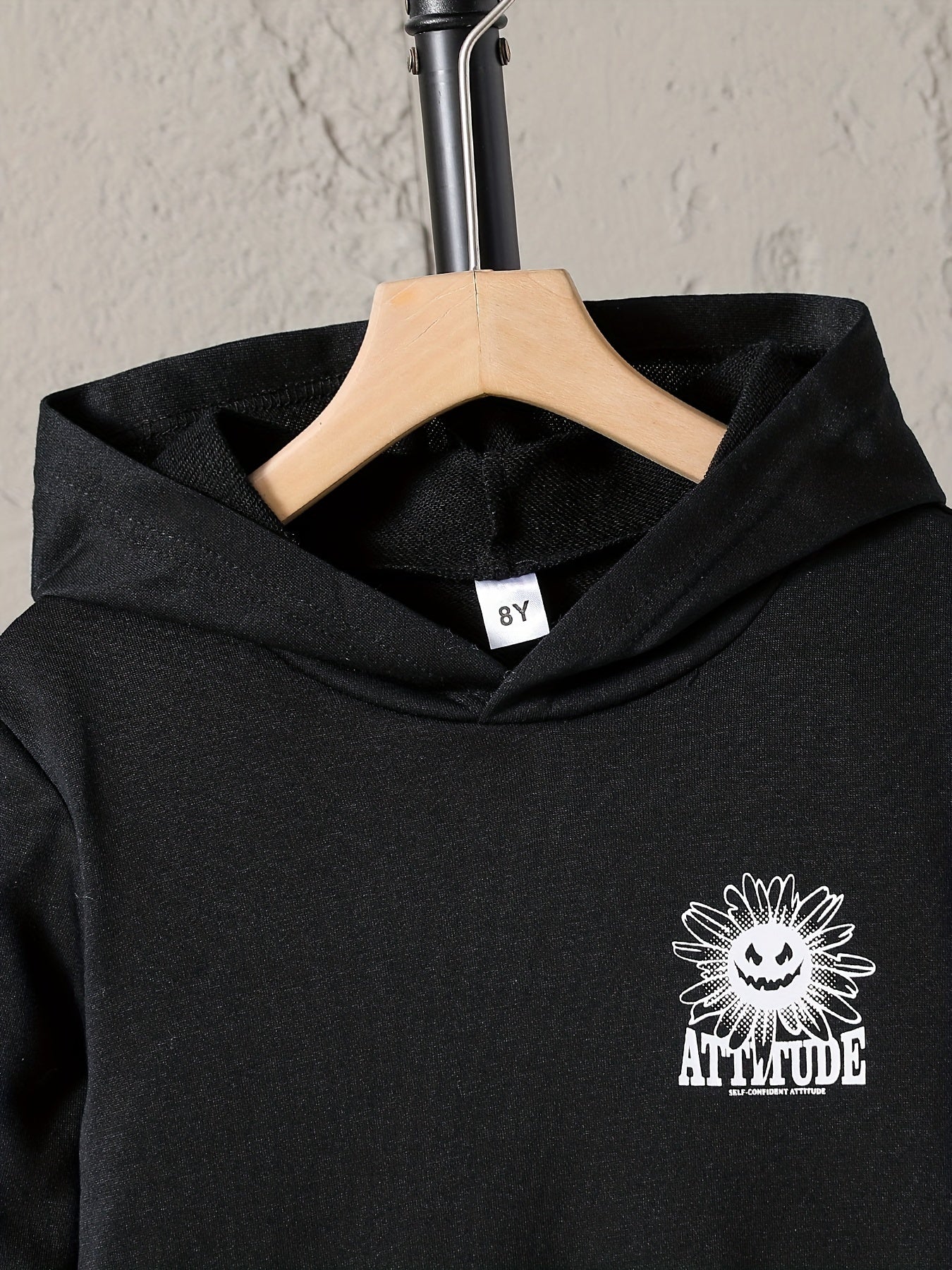 Girls' Flower Back Hooded Sweatshirt for Autumn
