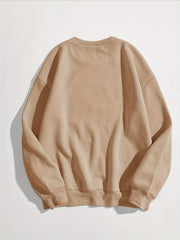 Letter Print Crew Neck Sweatshirt for Women