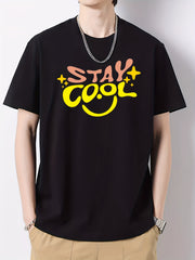 Men's Active Graphic Print Crew Neck T-shirt
