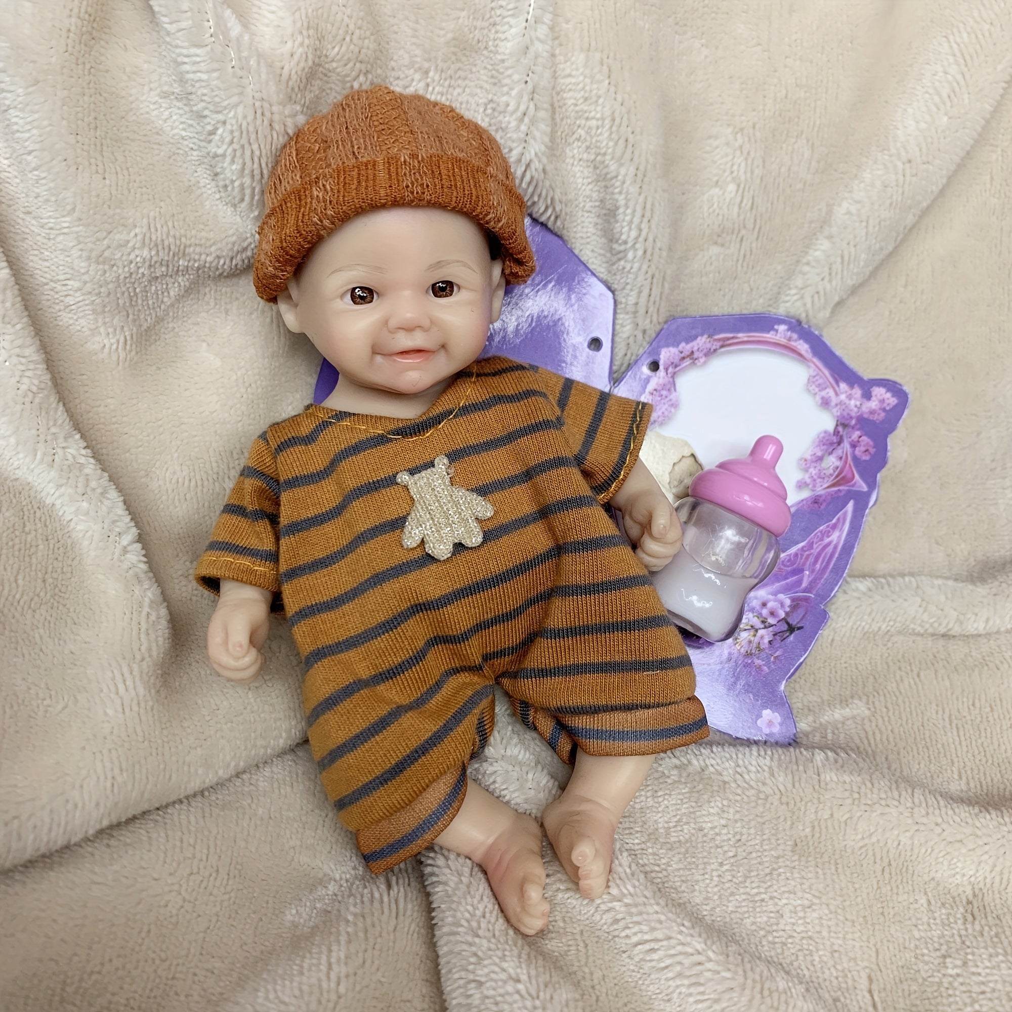 6 inch Silicone Reborn Baby Dolls Full Body Soft Solid Silicone Mixed