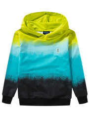Girls Gradient Hoodie Long Sleeve Pullover Sweatshirt Top Kids Clothes