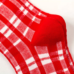 5 Pairs Christmas Graphic Print Mid Tube Women's Socks