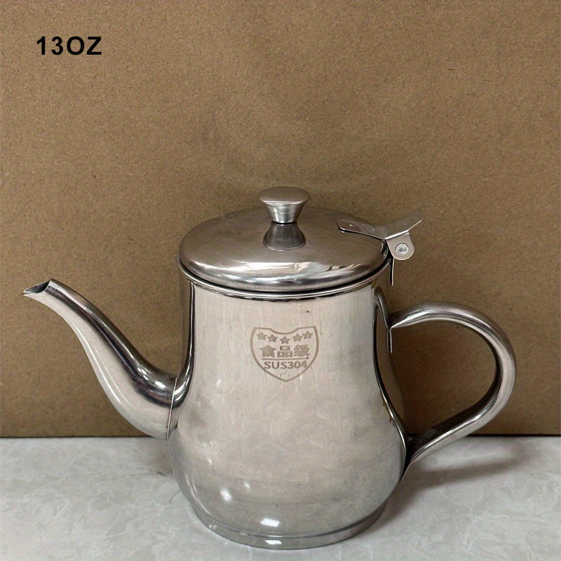 Stainless Steel Pot with Filter and Seasoning Bottle for Kitchen Storage