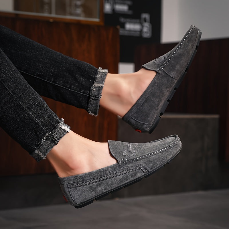 Men's Customizable Loafer Shoes Rubber Sole Anti Slip Slip On