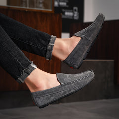 Men's Customizable Loafer Shoes Rubber Sole Anti Slip Slip On