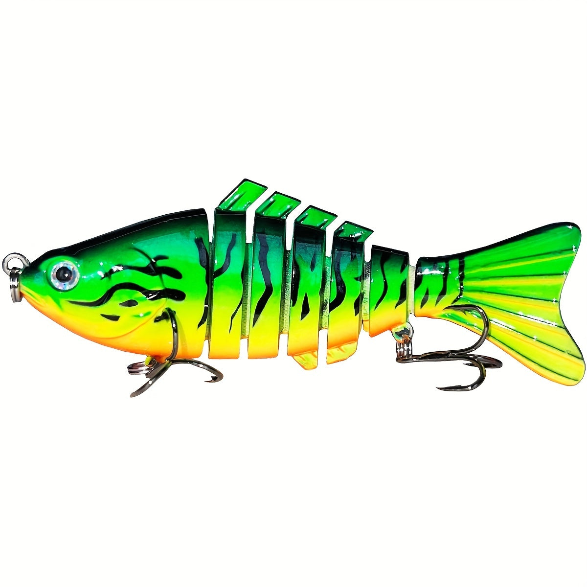 3pcs Fishing Lures 7 Segment Swimbait Crankbait Hard Bait Fishing Hook Tackle