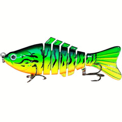 3pcs Fishing Lures 7 Segment Swimbait Crankbait Hard Bait Fishing Hook Tackle