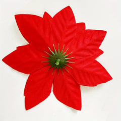20pcs Golden Red Poinsettia Flower Christmas Decorations