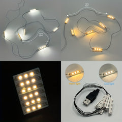 LED Building Block Lighting Kit 4 Warm 1x4 Bricks