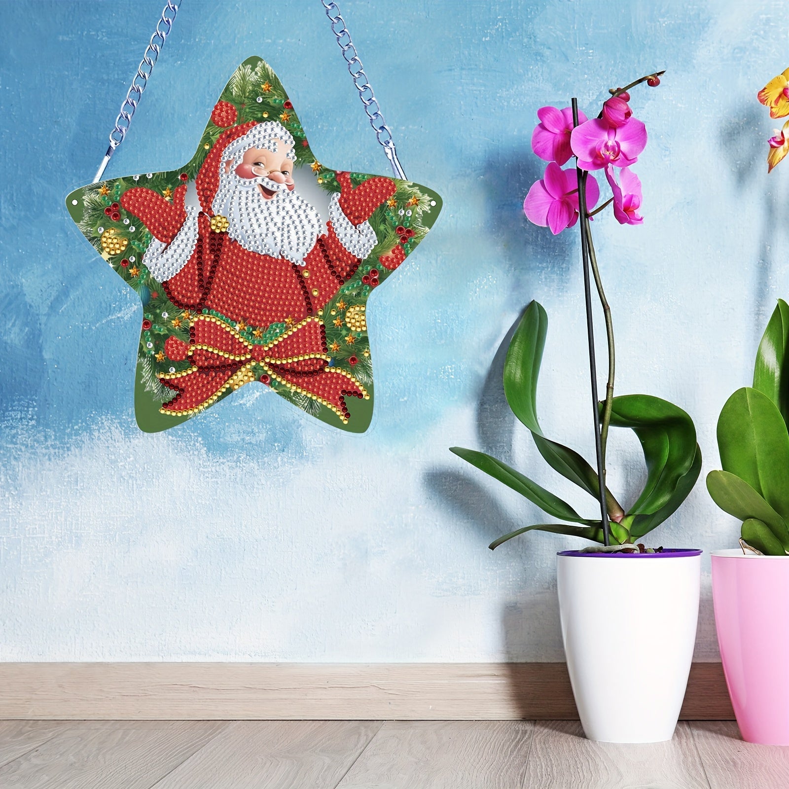Santa Claus Diamond Painting Pendant Special Shape DIY