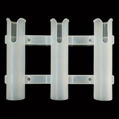 3-Tube Plastic Fishing Rod Rack Portable Pole Bracket for Boats and Kayaks