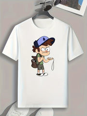 Cartoon Print Men's Graphic T shirt Casual Comfy Tees For Summer