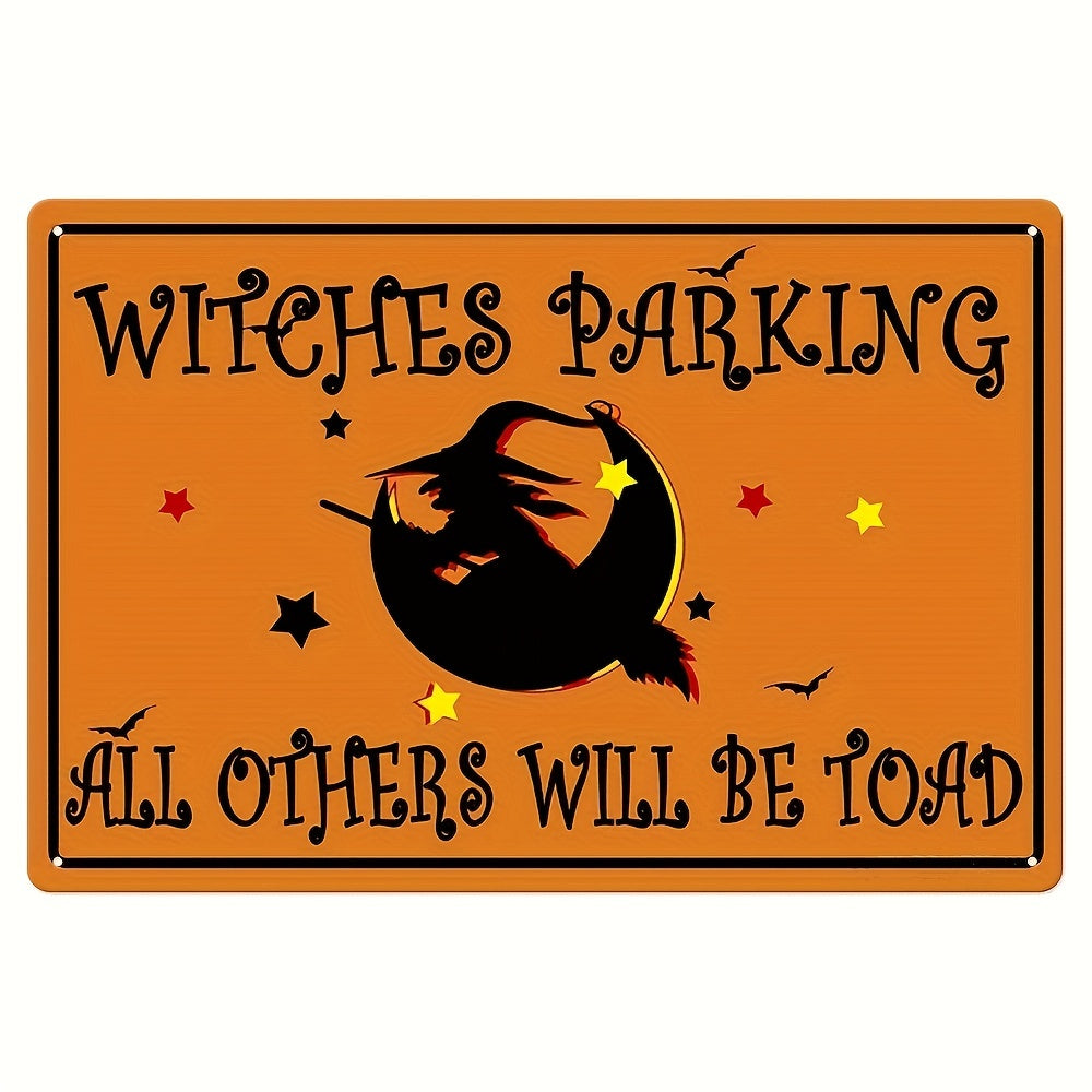 Witches Parking All Others Will Be Toad Halloween Decoration Iron Poster