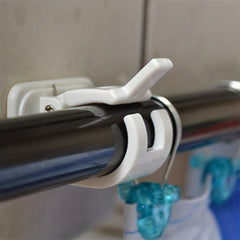 2pcs Bar Shaped Hanging Clips for Curtains Towels Bathroom Accessories