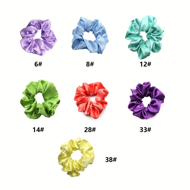 Large Scrunchies Hair Tie Solid Style Hair Rope Elastic Ponytail Holder