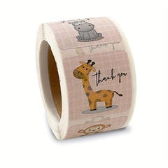 300pcs Animal Thank You Stickers for Business Cards